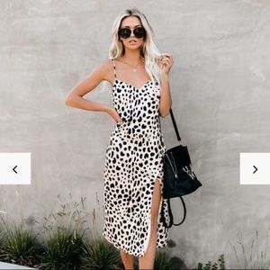 Fast Feline Leopard Midi Slip Dress